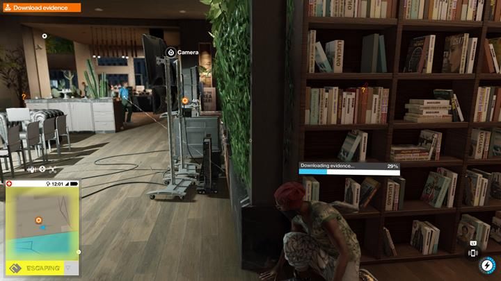 W czasie pobierania danych ukryj się za szafką z dokumentami - Watch Dogs 2: Cała władza w ręce mas, solucja, operacje główne - Watch Dogs 2 - poradnik do gry