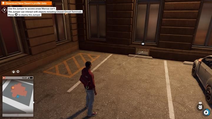 Możesz użyć tego szybu, by dostać się do środka - Watch Dogs 2: Czciciele Mamony, solucja, operacje główne - Watch Dogs 2 - poradnik do gry