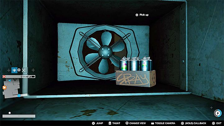 Pozostań w szybie wentylacyjnym i użyj zdobytego niedawno klucza dostępu żeby odblokować dalszą część szybu - Watch Dogs 2: Malowania, elementy ubioru, unikalne pojazdy - mapa, sekrety - Watch Dogs 2 - poradnik do gry