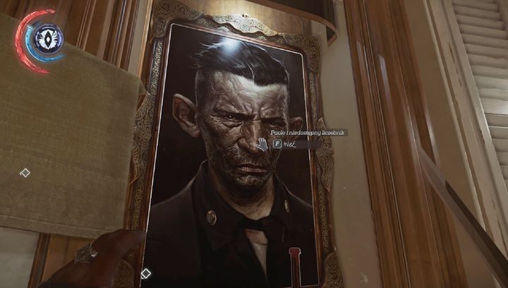 Obraz Paola znajduje się w jego biurze. W łazience znajdziesz kolejny, wraz z kapliczką odmieńca. - Sekrety | Misja 6 - Dzielnica pyłu | Dishonored 2 - Dishonored 2 - poradnik do gry