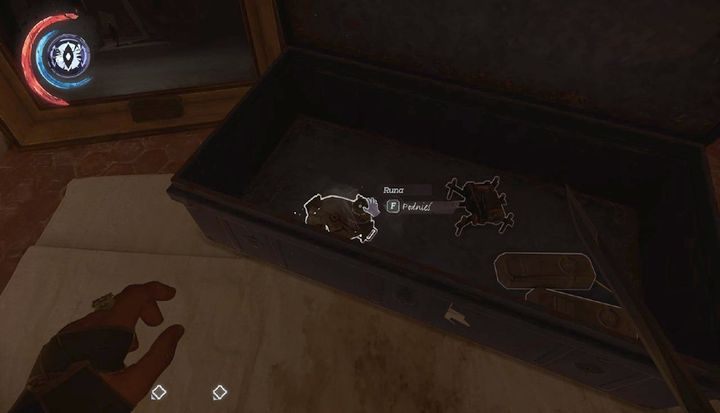 Runę znajdziesz w pokoju konfiskaty, w przyczółku rewidentów. - Sekrety | Misja 6 - Dzielnica pyłu | Dishonored 2 - Dishonored 2 - poradnik do gry