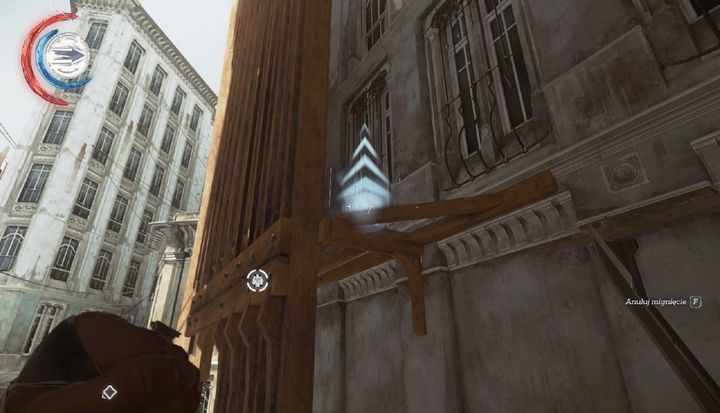 Wskocz na drewniane rusztowanie i zbierz runę. - Odkryj sekret Delili | Misja 7 - Pęknięta tafla rzeczywistości | Dishonored 2 - Dishonored 2 - poradnik do gry