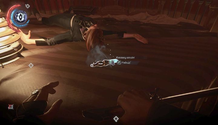 Amulet leży na łóżku w pokoju przyjemności. - Sekrety | Misja 8 - Wielki Pałac | Dishonored 2 - Dishonored 2 - poradnik do gry