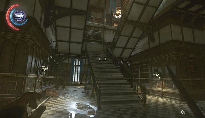 Obok schodów znajdziesz mechanicznego żołnierza. - Wyeliminuj Delilę Copperspoon | Misja 9 - Śmierć cesarzowej | Dishonored 2 - Dishonored 2 - poradnik do gry