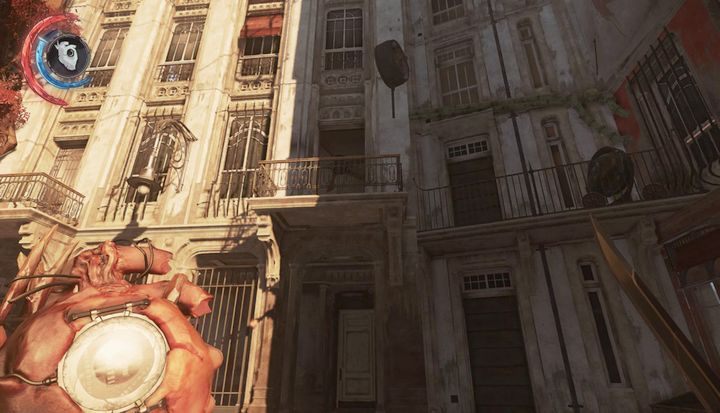 Wskocz na balkon i zabierz runę leżącą w biurku, w sąsiednim pokoju. - Dotrzyj do mechanicznej rezydencji | Misja 4 - Mechaniczna rezydencja - Dishonored 2 - poradnik do gry