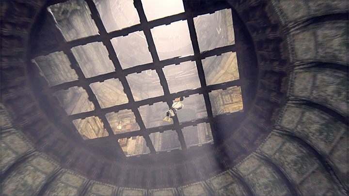 Wejdź na wóz i ustaw się na nim w pozycji pokazanej na obrazku 1 - Rozwiązanie zagadki z wozem | The Last Guardian - The Last Guardian - poradnik do gry