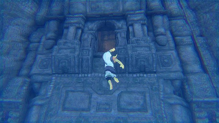 Odszukaj pod kratą nowy mały otwór - Zbadanie jaskini za wodospadem - The Last Guardian - poradnik do gry