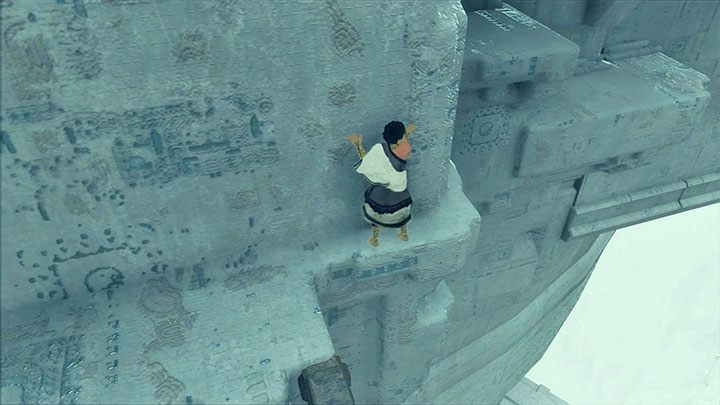 Ostrożnie przemieszczaj się będąc opartym o ścianę - Zniszczenie dwóch witraży i eksploracja drugiej wieży | The Last Guardian - The Last Guardian - poradnik do gry