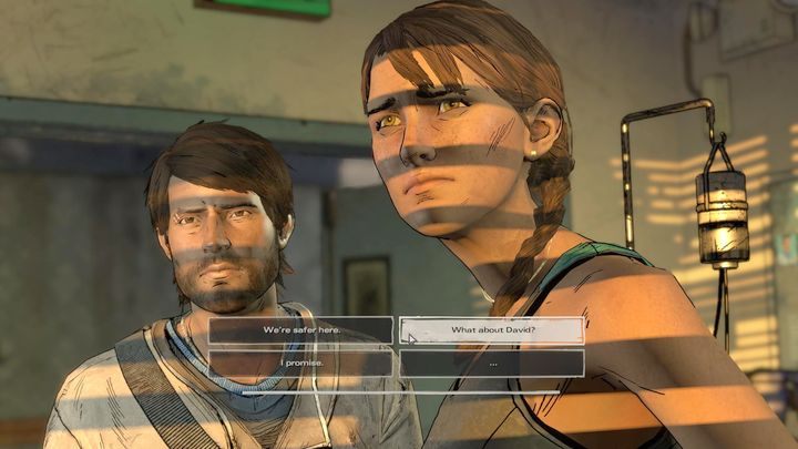 Po krótkiej przechadzce po mieście, spotkasz się w końcu z Kate w szpitalu - Rozdział 2 - Building for Tommorow | Epizod 3 - Above the Law - The Walking Dead: The Telltale Series - A New Frontier - poradnik do gry