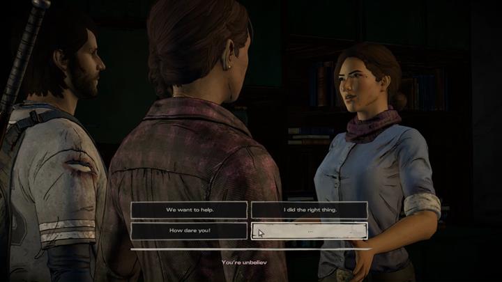 Po rozmowie, zjawisz się w pokoju gdzie są opatrywani ranni - Rozdział 2 - Promises and Lies | Epizod 5 - From the Gallows - The Walking Dead: The Telltale Series - A New Frontier - poradnik do gry
