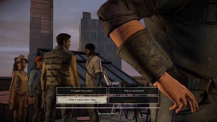 Po dialogu, zejdziecie z krawędzi - Rozdział 3 - Family Values | Epizod 5 - From the Gallows - The Walking Dead: The Telltale Series - A New Frontier - poradnik do gry