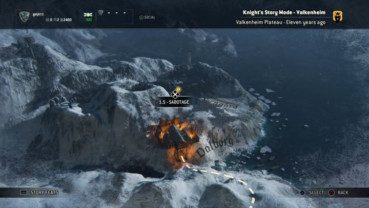 Wybór misji z poziomu mapy świata. - Rozdział 1.5 - Sabotaż | Opis przejścia For Honor - For Honor - poradnik do gry