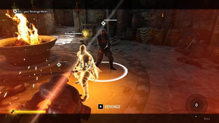 Gdy pasek Zemsty się napełni, twoja postać zabłyśnie na złoto. - Tryb Zemsty | Walka w For Honor - For Honor - poradnik do gry