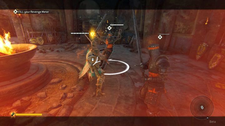 Wszyscy wrogowie, którzy w momencie aktywacji wyprowadzają cios, zostaną powaleni na ziemię. - Tryb Zemsty | Walka w For Honor - For Honor - poradnik do gry