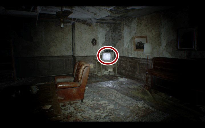 Telewizor z odtwarzaczem video - Resident Evil 7: Beginning Hour - Złe zakończenie (Bad Ending) - Resident Evil 7 - poradnik, solucja