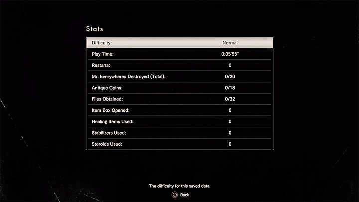 Pamiętaj by regularnie sprawdzać statystyki i upewnić się, że nie przegapiłeś okazji na odblokowanie osiągnięć - Resident Evil 7: Platyna - jak zdobyć wszystkie osiągnięcia/trofea? - Resident Evil 7 - poradnik, solucja