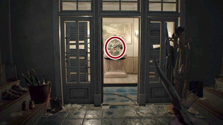 Strzelba znajduje się w głównym hallu... Co należy zrobić, by móc z nią uciec? - Resident Evil 7: Piwnica - solucja - Resident Evil 7 - poradnik, solucja