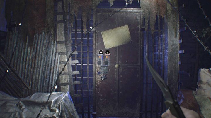 Zamki na karty pilnujące wejścia do Strefy testów - Resident Evil 7: Strefa testów i hangar - solucja - Resident Evil 7 - poradnik, solucja