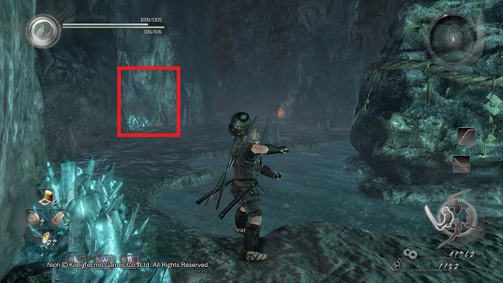 Po zejściu na dół wyeliminuje dwa szkielety i rozejrzyj się po lokacji - NiOh: Głęboko w ciemności (Deep in the Shadows) - solucja, opis przejścia - NiOh - poradnik do gry