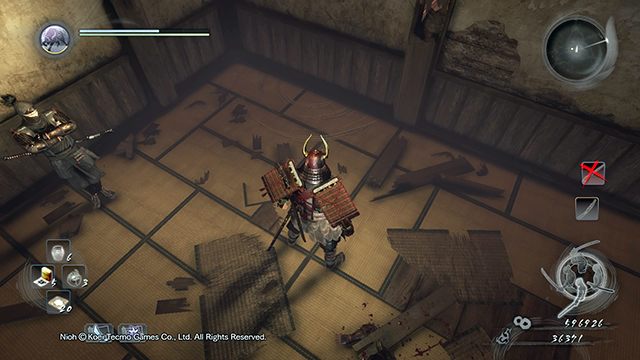 Po śladach na podłodze rozpoznasz, które ściany możesz przesuwać - NiOh: Ucieczka z Igi - solucja, opis przejścia - NiOh - poradnik do gry