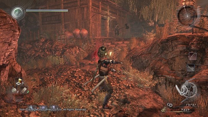 Udaj się w kierunku plaży niewielkim wąwozem - NiOh: Śmierć bandytom (Death to Bandits) - solucja, opis przejścia - NiOh - poradnik do gry