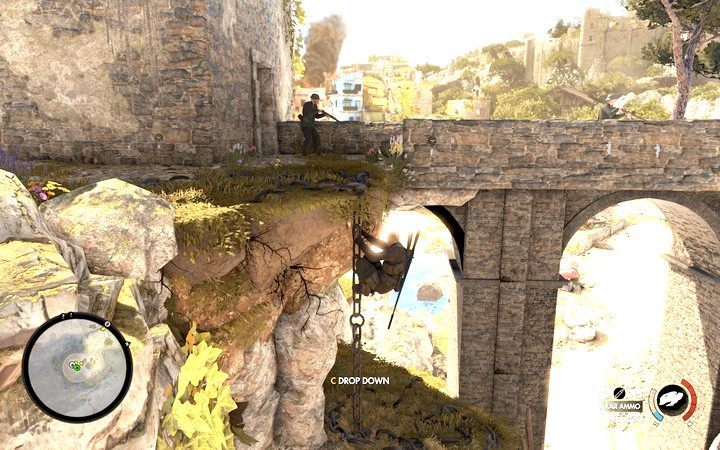 Tajne wejście wspinaczkowe do wieży snajpera - Zdobądź raport snajpera we Wsi Bitanti | Sniper Elite 4 - Sniper Elite 4 - poradnik do gry