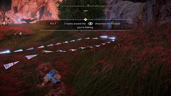 W dalszej części misji twoim celem jest dotarcie do otoczonego przez maszyny chłopca - Horizon Zero Dawn: Szkoła przetrwania (Lessons of the Wild) solucja - Horizon Zero Dawn - poradnik, solucja