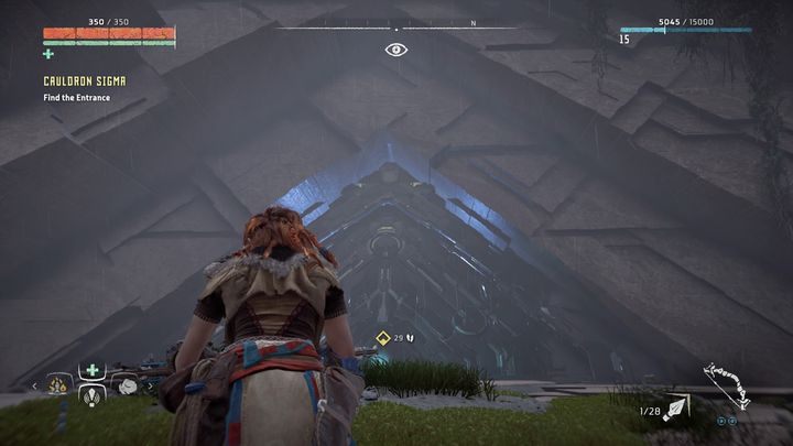 Po dotarciu na miejsce okazuje się, że Fokus wykrywa nieznane źródło sygnału, które ukryto we wnętrzu góry - Horizon Zero Dawn: Kocioł SIGMA (Cauldron SIGMA) | Korona matki - Horizon Zero Dawn - poradnik, solucja