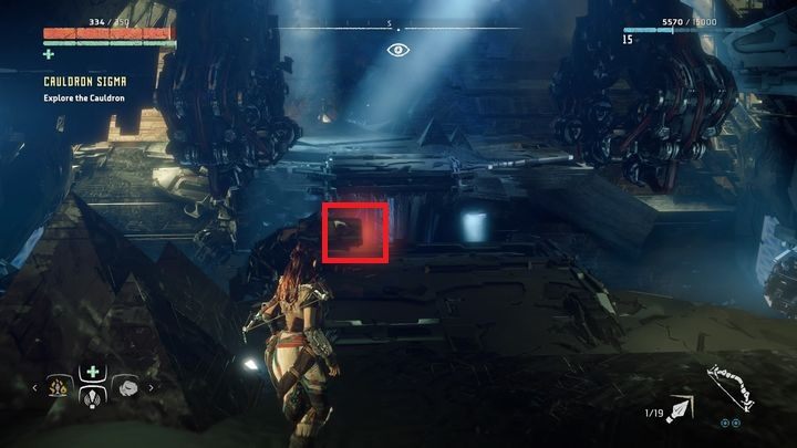 Ostatecznie trafisz na powyższe miejsce - Horizon Zero Dawn: Kocioł SIGMA (Cauldron SIGMA) | Korona matki - Horizon Zero Dawn - poradnik, solucja