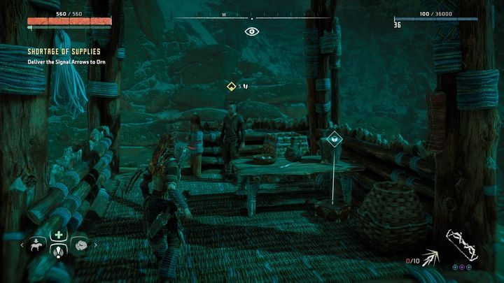 Udaj się do miejsca wskazanego znacznikiem zadania - Horizon Zero Dawn: Braki zaopatrzenia (Shortage of Supplies) | Solucja - Horizon Zero Dawn - poradnik, solucja