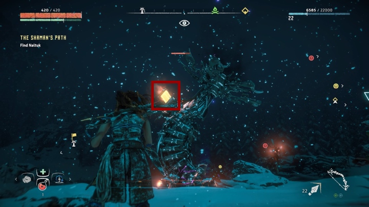 Atakowanie w pozostałe części wieży jest natomiast czystym marnotrawstwem strzał - Jak zniszczyć wieże kontroli w Horizon Zero Dawn The Frozen Wilds? - Horizon Zero Dawn - poradnik, solucja