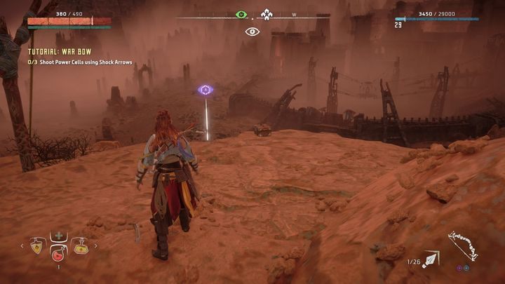 Jeśli obierzesz za punkt orientacyjny ognisko leżące na wschodzie od punktu widokowego to wystarczy wskoczyć na łańcuch górski kierując się w lewo - Horizon Zero Dawn: Widokówki - lista, mapa | Kolekcje i znajdźki - Horizon Zero Dawn - poradnik, solucja