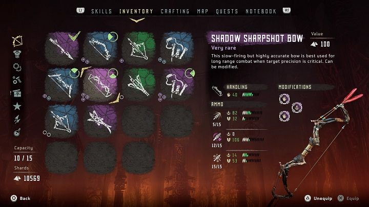 Gra nie nakłada żadnych ograniczeń związanych ze statystykami Aloy. Możemy używać wszystkiego co zdobędziemy. - Horizon Zero Dawn: Wyposażenie - Horizon Zero Dawn - poradnik, solucja