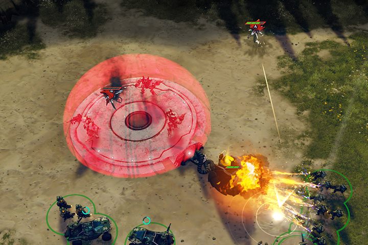 Zniszcz generator aby uwolnić swoich żołnierzy. Czasem będziesz musiał pozbyć się najpierw Inżynierów wroga. - Misja 4: Jeden Trzy Zero - Halo Wars 2 - poradnik do gry