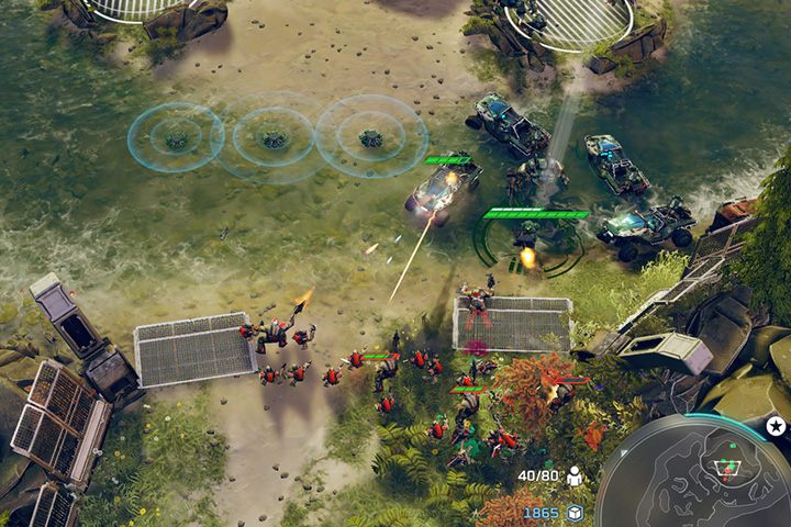 Umocnienie pozycji minami i umieszczenie jednostek w okopanych pozycjach zapewni cię dobrą obronę. - Misja 4: Jeden Trzy Zero - Halo Wars 2 - poradnik do gry