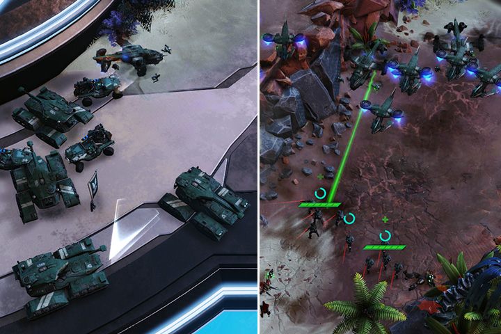 Wykorzystaj wąskie przedsionki, do blokowania wojsk Wygnańców. Zadbaj o wsparcie z powietrza. - Misja 8: Utrzymać szyk - Halo Wars 2 - poradnik do gry