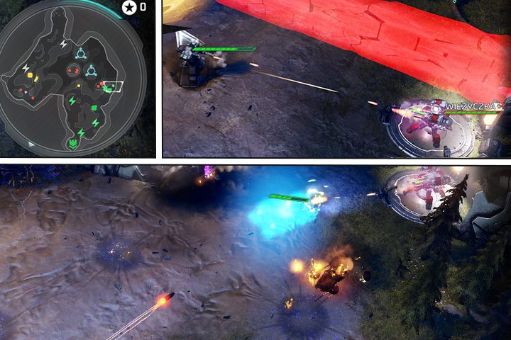 Używaj Hologramów albo Zrzutu Wieżyczki, aby bez strat własnych umożliwić ostrzał artylerii. - Misja 9: Pod osłoną ciemności - Halo Wars 2 - poradnik do gry