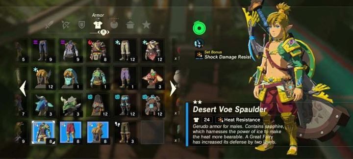 Set bardzo podobny do Gerudo - Wszystkie armor sety w The Legend of Zelda: Breath of the Wild - The Legend of Zelda: Breath of the Wild - poradnik do gry