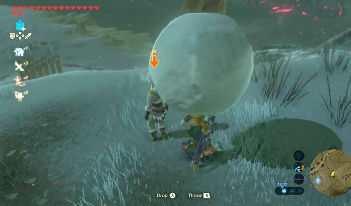 Najlepiej stanąć za Pondo i wymierzyć kulą pod tym kątem, by łatwo zdobyć strikea. - Jak najszybciej zarabiać Rupees w The Legend of Zelda: Breath of the Wild? - The Legend of Zelda: Breath of the Wild - poradnik do gry