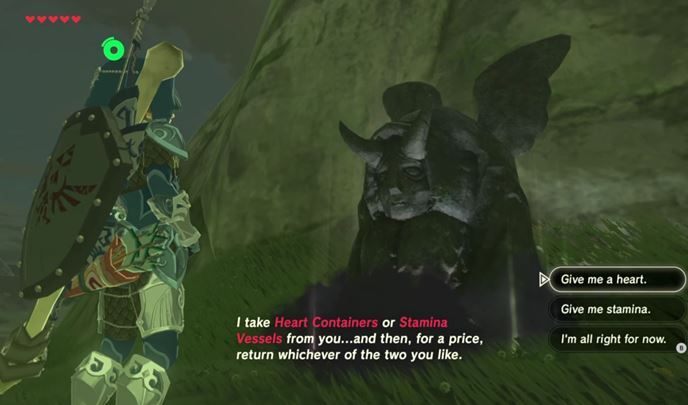 Od tej pory, możesz oddawać serca/wytrzymałość dziwnej istocie - Jak zwiększyć staminę i zdrowie w The Legend of Zelda: Breath of the Wild? - The Legend of Zelda: Breath of the Wild - poradnik do gry