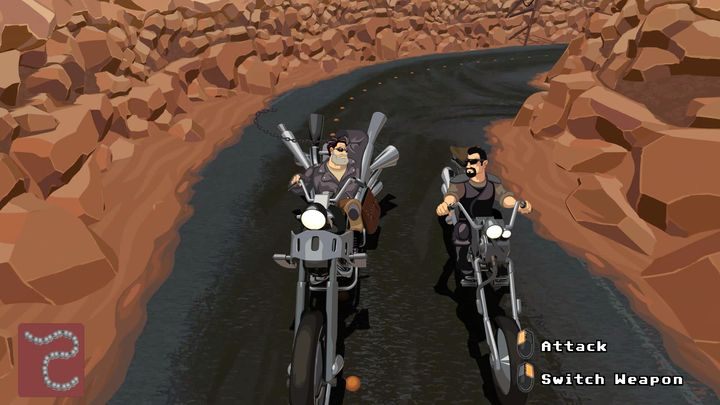 Ten cwaniak dysponuje dopalaczem. - Zdobądź dopalacz i gogle | Rozdział drugi - Full Throttle Remastered - poradnik do gry