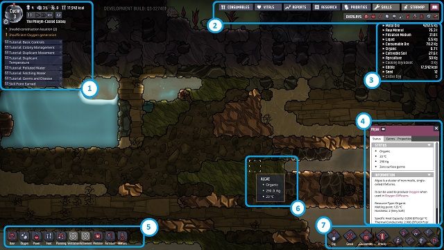 1 - Interfejs Oxygen Not Included - Oxygen Not Included - poradnik do gry