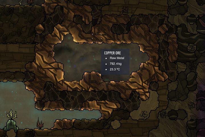 Cooper Ore - ruda miedzi - Minerały, skały i metale w Oxygen Not Included - Oxygen Not Included - poradnik do gry