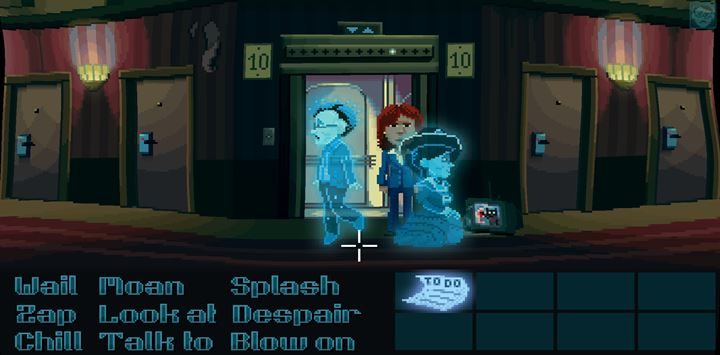 Uruchom telewizor z pomocą Zap i ustaw kanał o kotach. - Part 4 - The Will / Part 5 -The Reading | Opis przejścia Thimbleweed Park - Thimbleweed Park - poradnik do gry