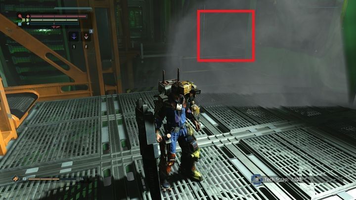 Z kolei po prawej [2] będzie 4-5 przeciwników i tą drogą dotrzesz do dalszej części lokacji - Wieża wentylacyjna | Opis przejścia The Surge - The Surge - poradnik do gry