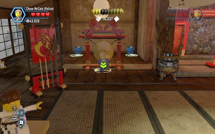 Użyj gongu, by przejść do kolejnego etapu - Dojo | Rozdział 4 w Lego City: Tajny Agent - LEGO City: Tajny Agent - poradnik do gry