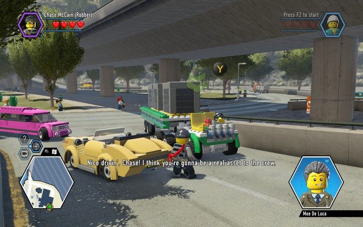 Nie zepsuj zbyt mocno ciężarówki - będziesz musiał jeszcze nią pokierować - Uwolnij Moe de Luca | Rozdział 6 w Lego City: Tajny Agent - LEGO City: Tajny Agent - poradnik do gry