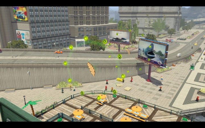 Przeleć z dachu restauracji na billboard... - Obszar północno-wschodni w Lego City: Tajny Agent | Mapy sekretów - LEGO City: Tajny Agent - poradnik do gry