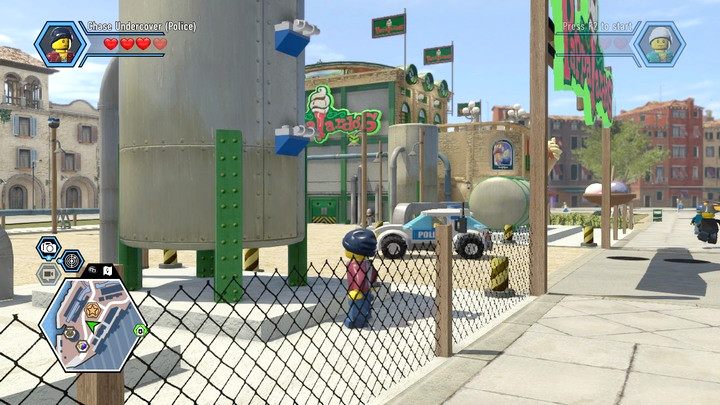 Do lodziarni dostaniesz się przez dach, wspinając się po zbiorniku na zewnątrz - Lodziarnia w Lego City: Tajny Agent - LEGO City: Tajny Agent - poradnik do gry