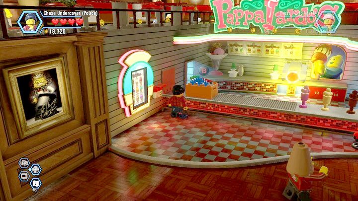 Drugą skrzynkę zabierzesz z lady po przywołaniu jej zbudowanym terminalem - Lodziarnia w Lego City: Tajny Agent - LEGO City: Tajny Agent - poradnik do gry